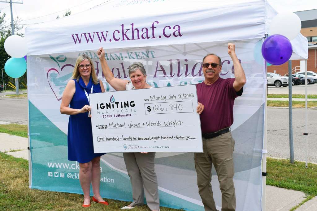 Igniting Healthcare 50/50’s $126,840 jackpot awarded to Mike from Chatham