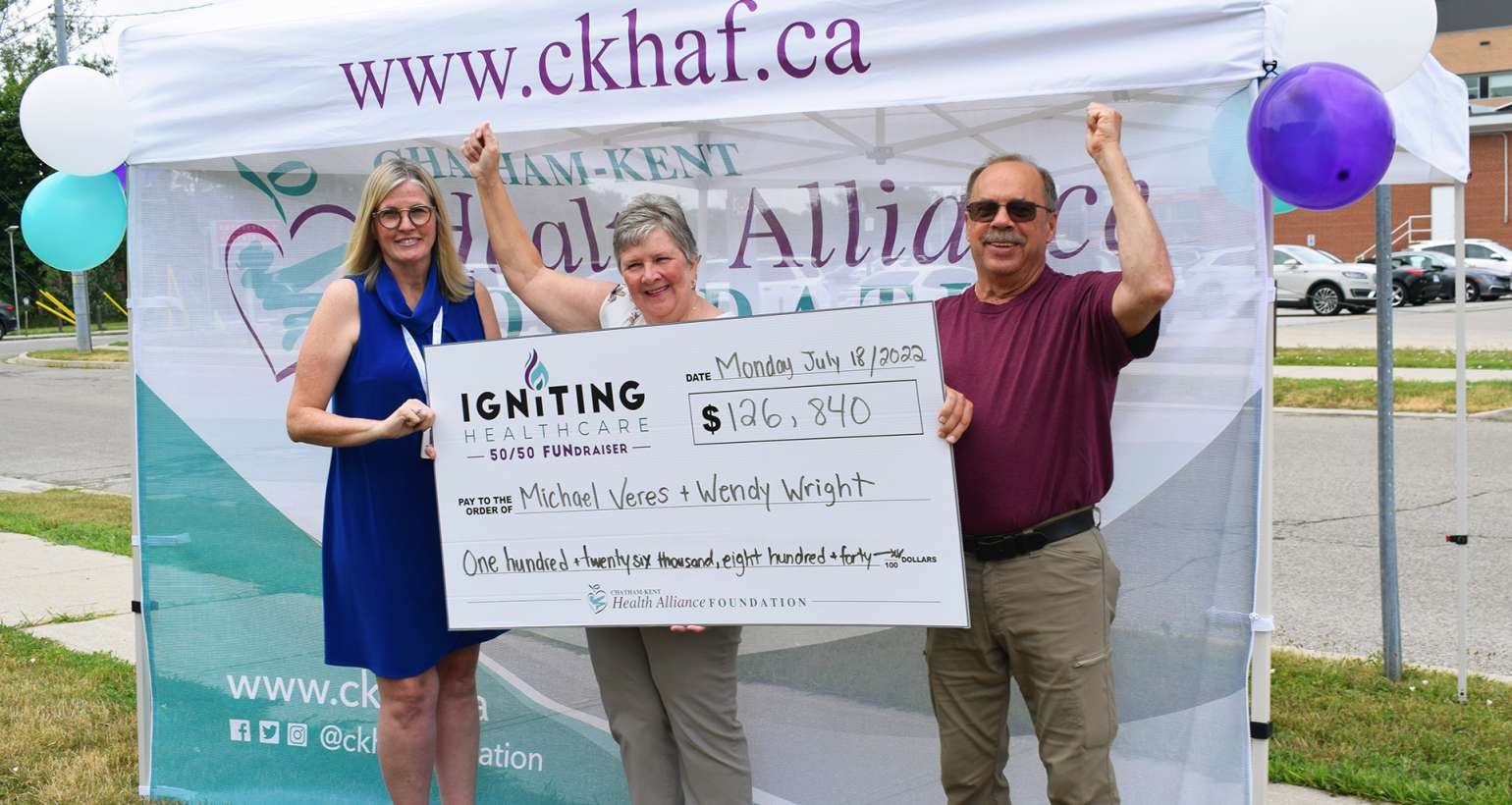 Igniting Healthcare 50/50’s $126,840 jackpot awarded to Mike from Chatham