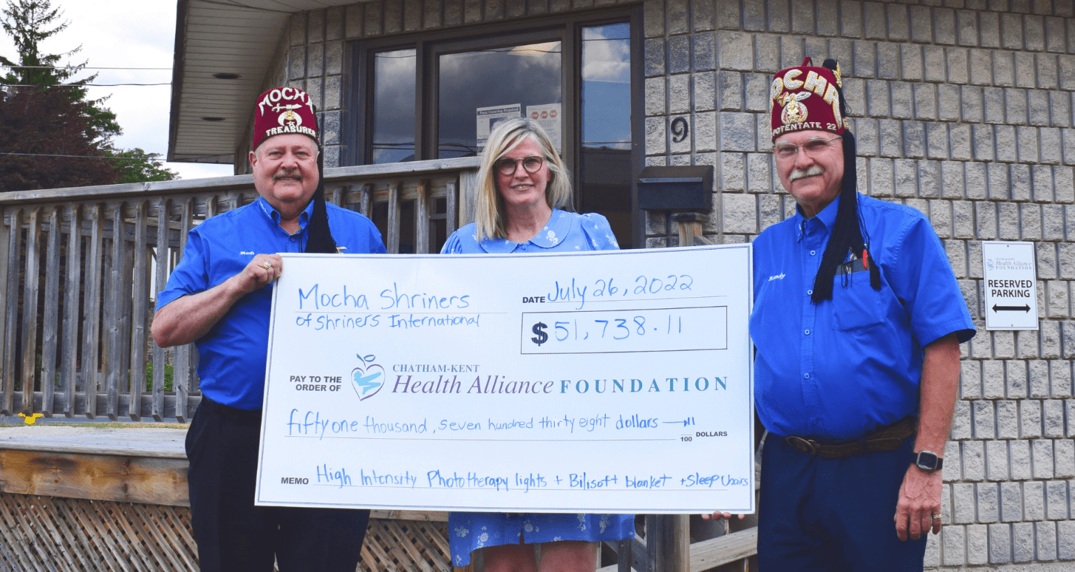 Mocha Shriners donate $51,738.11 towards the purchase of vital equipment for CKHA Pediatrics Unit