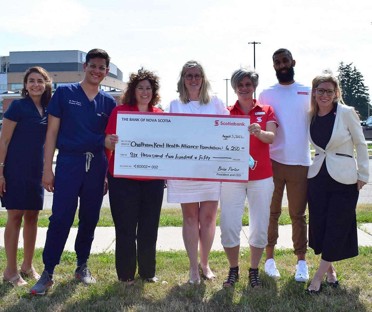 Scotiabank donation in support of Dr. Shawn Segeren's Dynamic Simulation program at Chatham-Kent Health Alliance