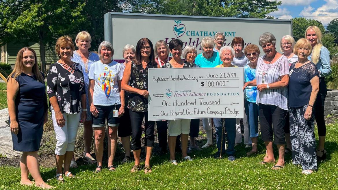 Our Hospital, Our Future: Sydenham District Hospital Auxiliary Pledges $100,000 to CKHAF Wallaceburg Site Redevelopment Fund